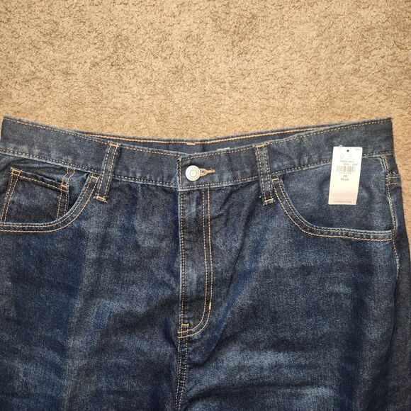 NWT Old Navy Plus Size Womens Jeans Size 20 Slouchy Straight Button High Rise - Picture 2 of 7